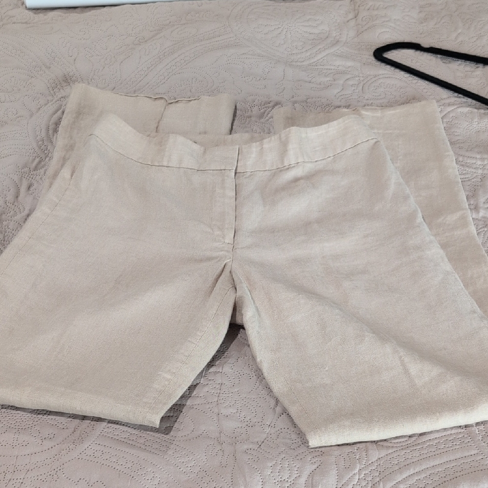 Brooks Brothers Light Tan Flax Linen Trousers 8